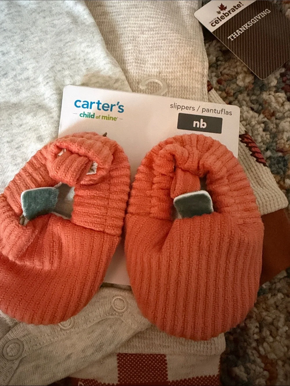Carter's Cream 'My First Thanksgiving' Long-Sleeve Bodysuit & Fall outfits